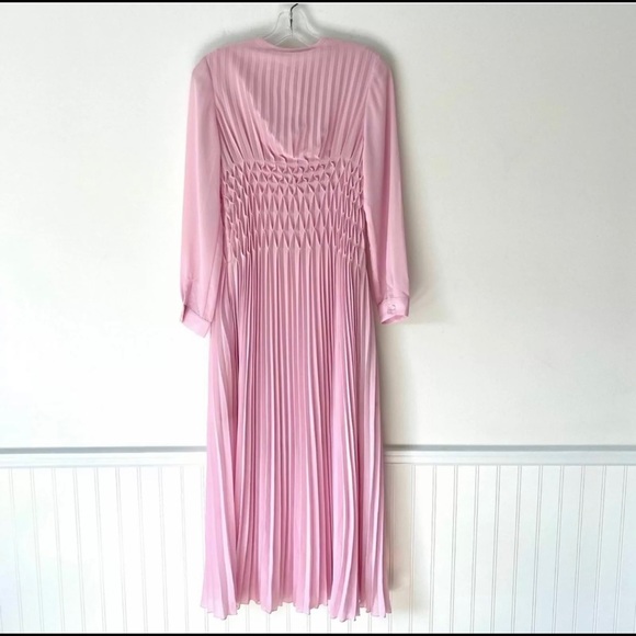MAJE Pink Pleated Rocket Midi Maxi Dress, size 2/M - Picture 4 of 7